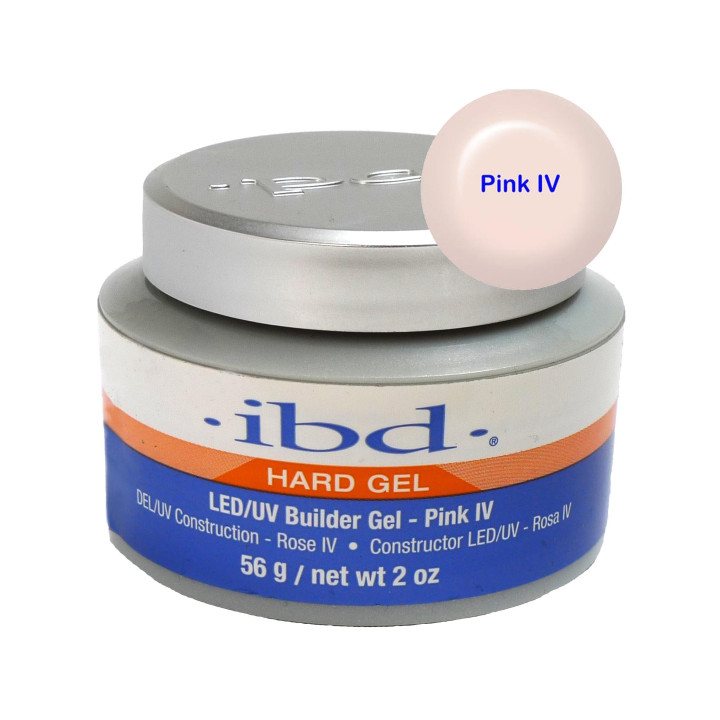 IBD LED/UV Builder Gel Pink IV (Strong) 56gr.IBD Statybinis Gelis Rausvas  Stiprus