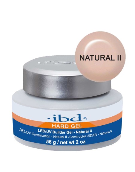 IBD Hard Gel LED/UV Builder Gel - Natural II (Tirštas natūralus gelis) 56g