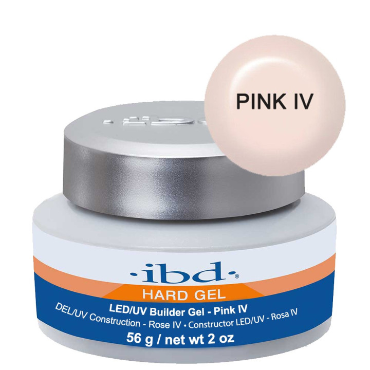 IBD Hard Gel LED/UV Builder Gel -Pink IV (tirštas rožinis gelis) 56g