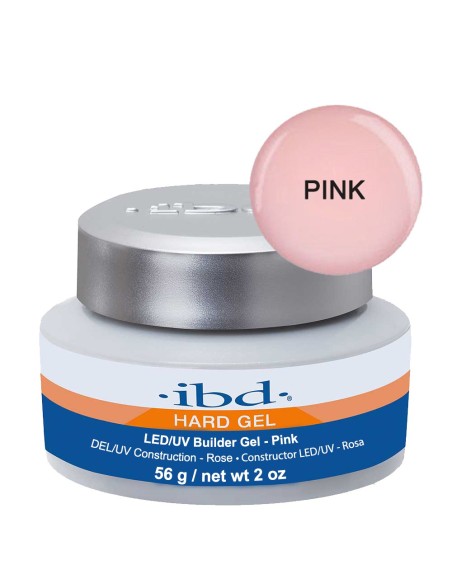 IBD Hard Gel LED/UV Builder Gel - Pink (tirštas rožinis gelis) 56g